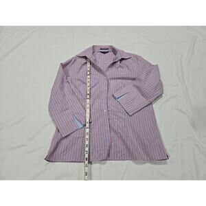 Lands End Women's Shirt Sz 8 Pink Blue Purple